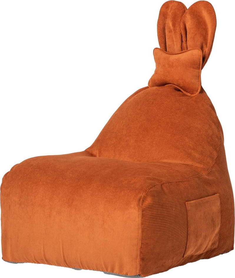 Oranžový dětský sedací vak Funny Bunny – The Brooklyn Kids