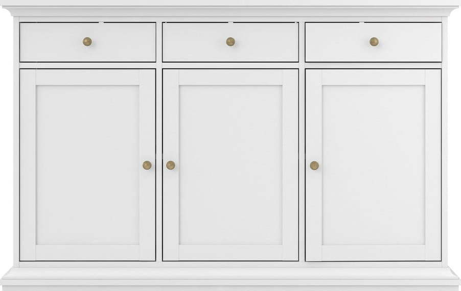 Bílá nízká komoda 144x92 cm Paris – Tvilum