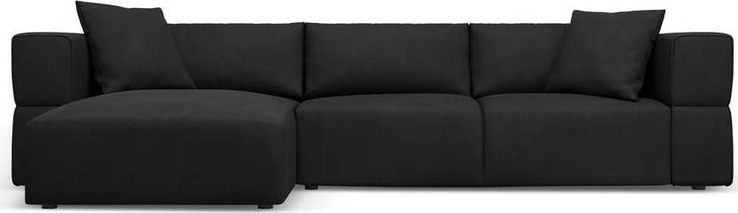 Černá rohová pohovka, levý roh Esther – Milo Casa