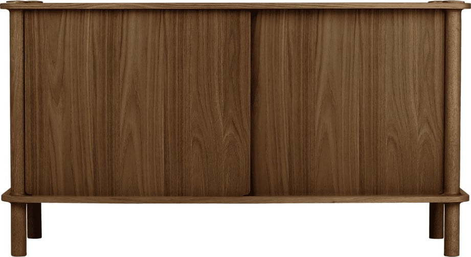 Hnědá komoda z dubového dřeva s posuvnými dveřmi 135x73,5x48 cm Italic – UMAGE