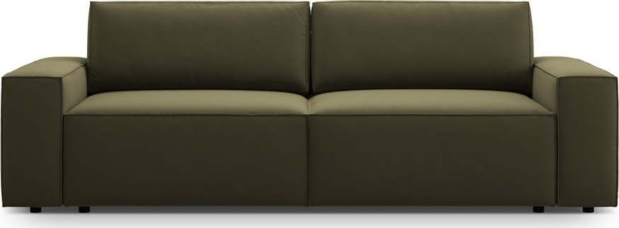 Zelená rozkládací pohovka z textilie bouclé 247 cm Jodie – Micadoni Home