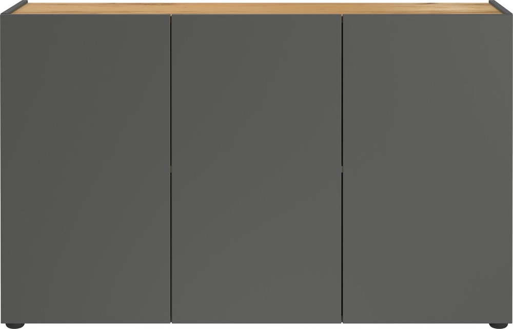 Antracitová skříňka v dekoru dubu 120x76x34 cm Adrano – Germania