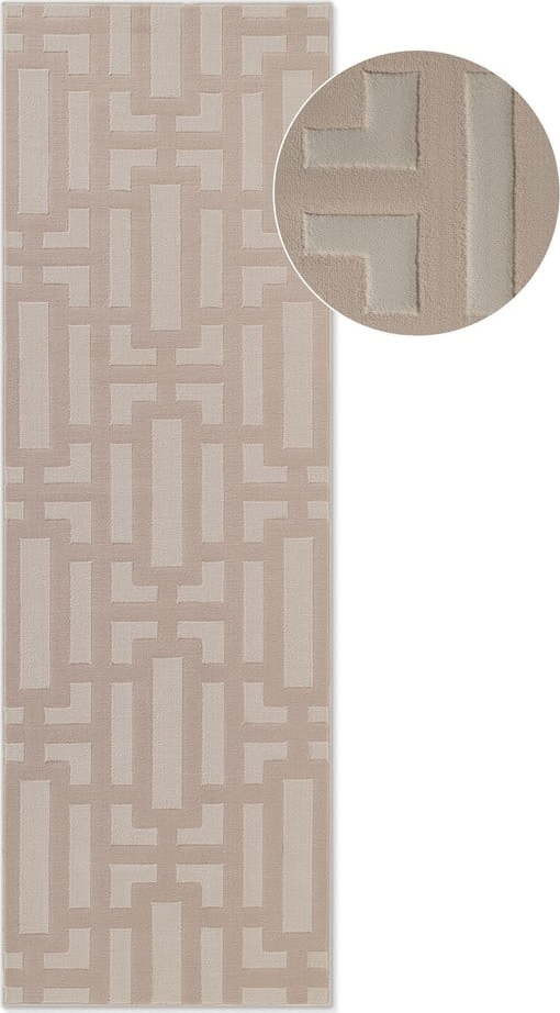 Béžový běhoun 80x240 cm Perles Onyx – Elle Decoration