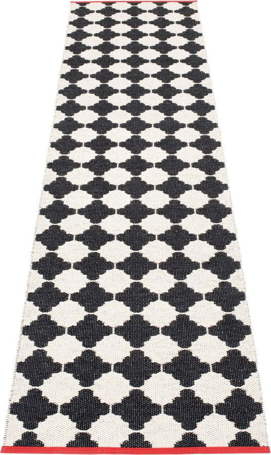 Černo-bílý vnitřní a venkovní běhoun 70x300 cm Marre Black Coral – Pappelina