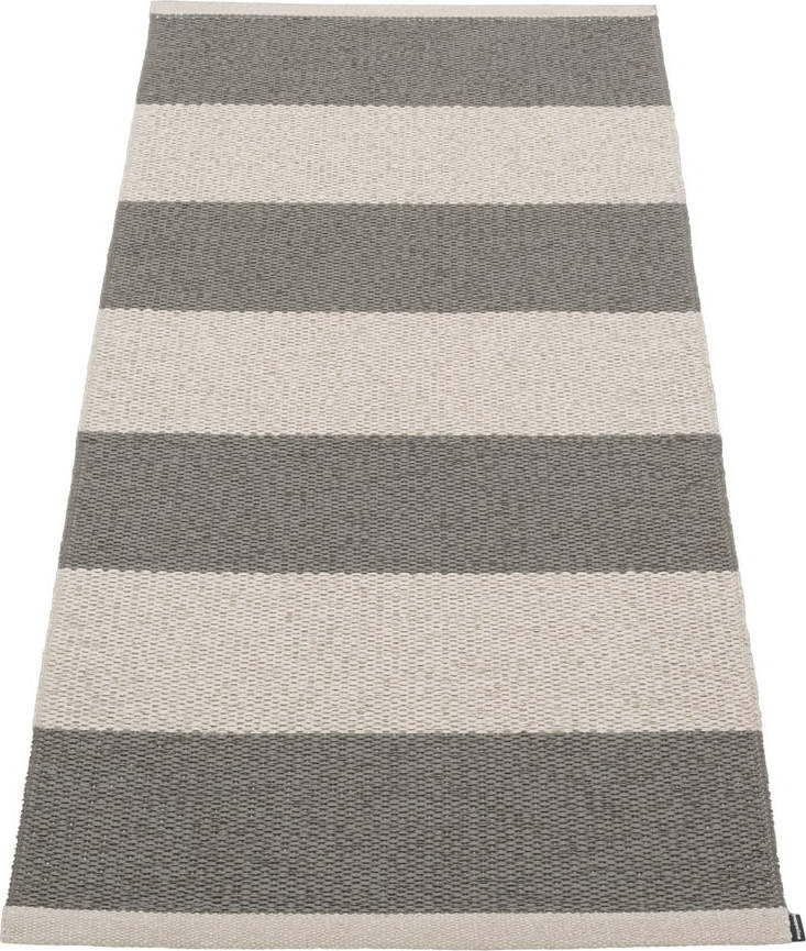 Antracitovo-krémový vnitřní a venkovní běhoun 70x150 cm Bob Charcoal Linen – Pappelina