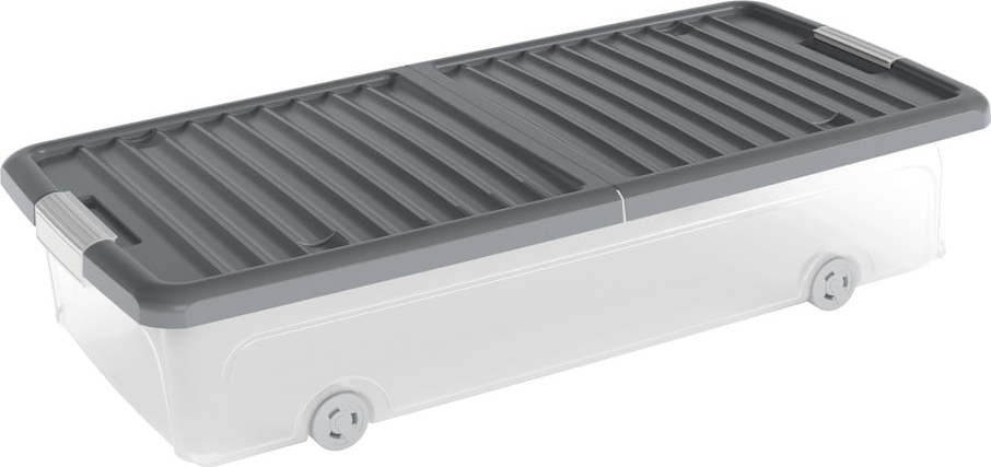 Plastový úložný box pod postel s víkem 74x37x16,5 cm W box underbed L – KIS