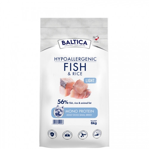 Baltica Adult Fish&Rice Light monoproteinová plemena malá Xs/s 6kg