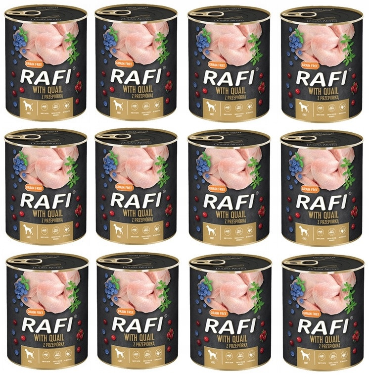Dolina Noteci Rafi pro psa s křepelkou 12x800g