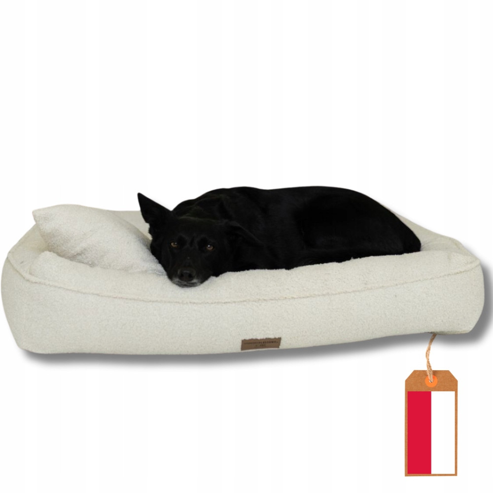 Pelíšek Premium Boucle Ecru krém 95x75 cm pro psa Beagle Ovčáček Husky