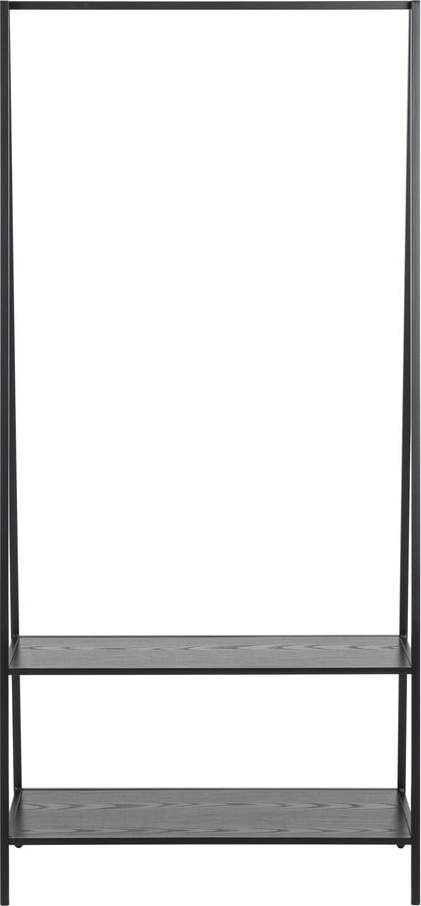 Černý stojan na oblečení v dekoru jasanu Seaford – Actona