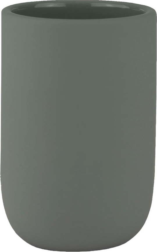 Zelený keramický kelímek na zubní kartáčky Lotus – Mette Ditmer Denmark