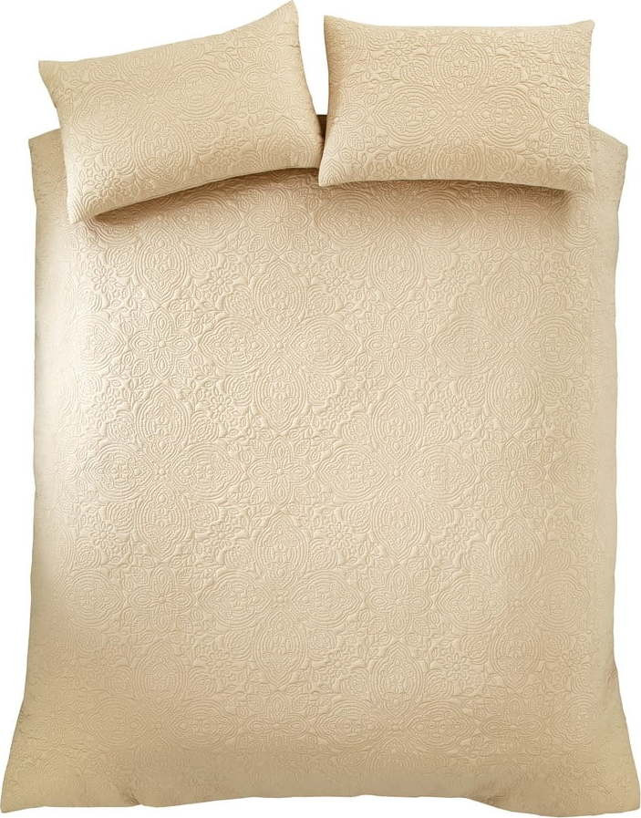 Béžové povlečení na dvoulůžko 200x200 cm Casablanca Pinsonic – Pineapple Elephant