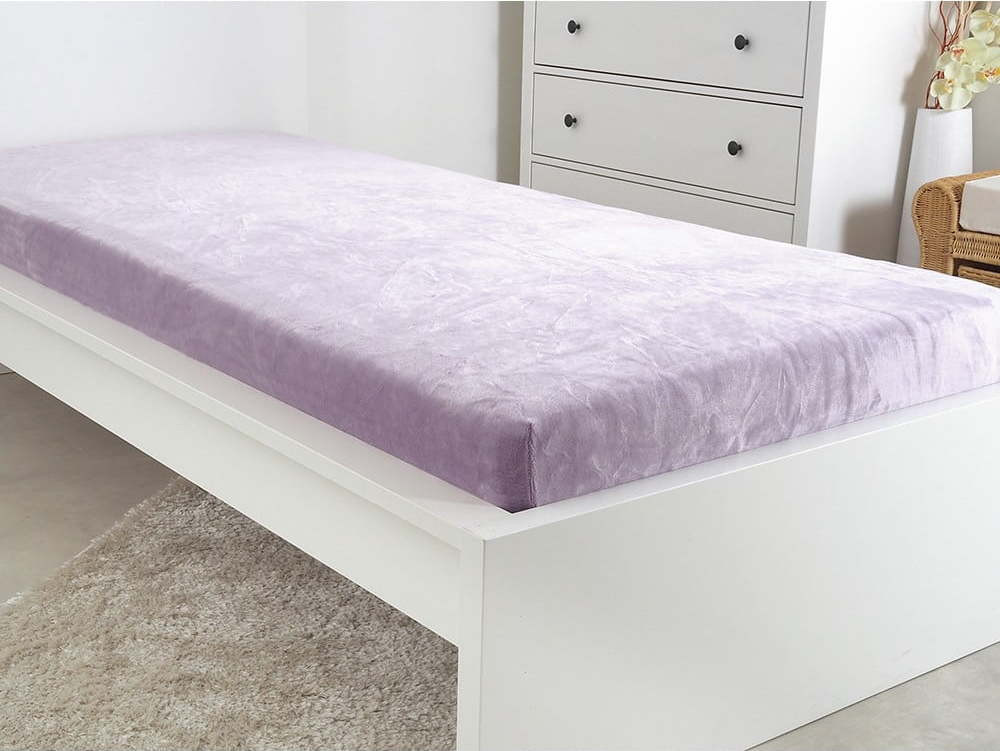 Fialové prostěradlo z mikroflanelu 180x200 cm Exclusive – B.E.S.