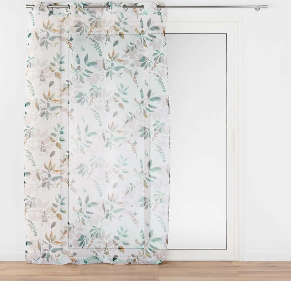 Bílo-zelená záclona 140x240 cm Dilaris – douceur d'intérieur