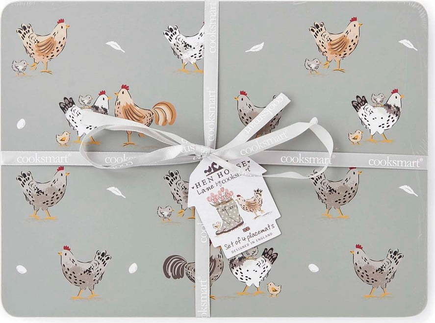 Korková prostírání v sadě 4 ks 27x35 cm Hen House – Cooksmart ®