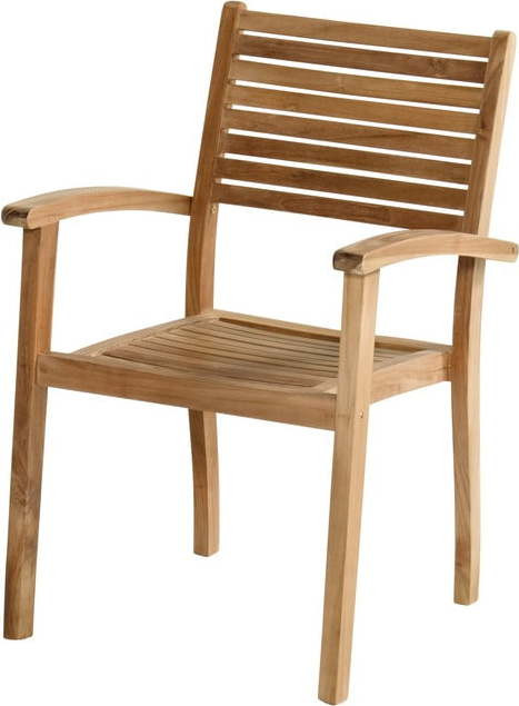 Dřevěná zahradní židle v přírodní barvě Sunderland – Hartman