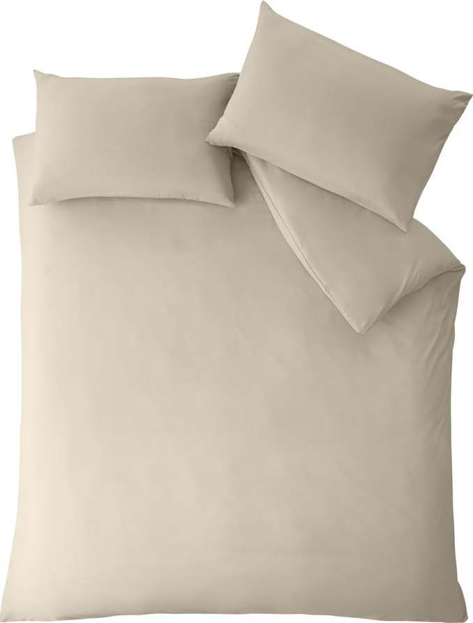 Béžové povlečení na dvoulůžko 200x200 cm So Soft Easy Iron – Catherine Lansfield