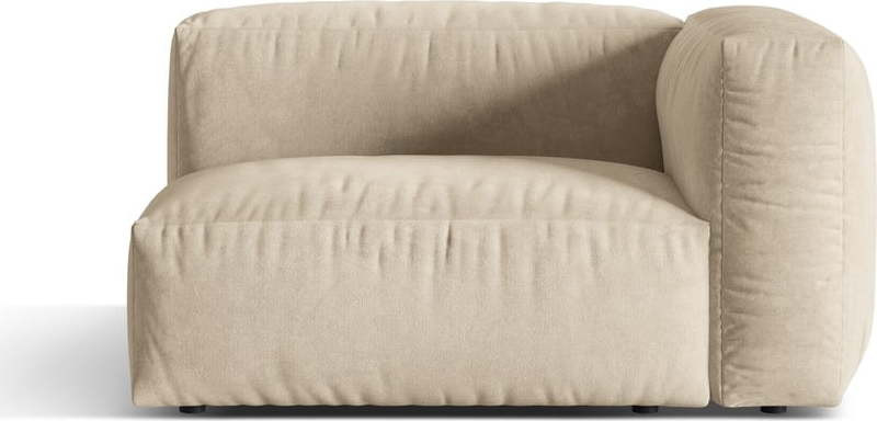 Béžovokrémový modul pohovky z textilie bouclé (pravý roh) Martina – Micadoni Home