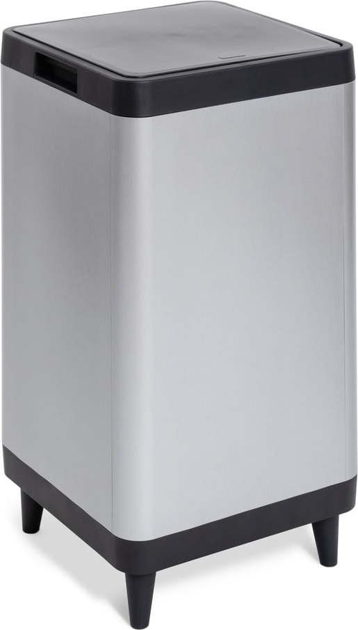 Dotykový plastový odpadkový koš ve stříbrné barvě 80 l Berlino – DEA HOME