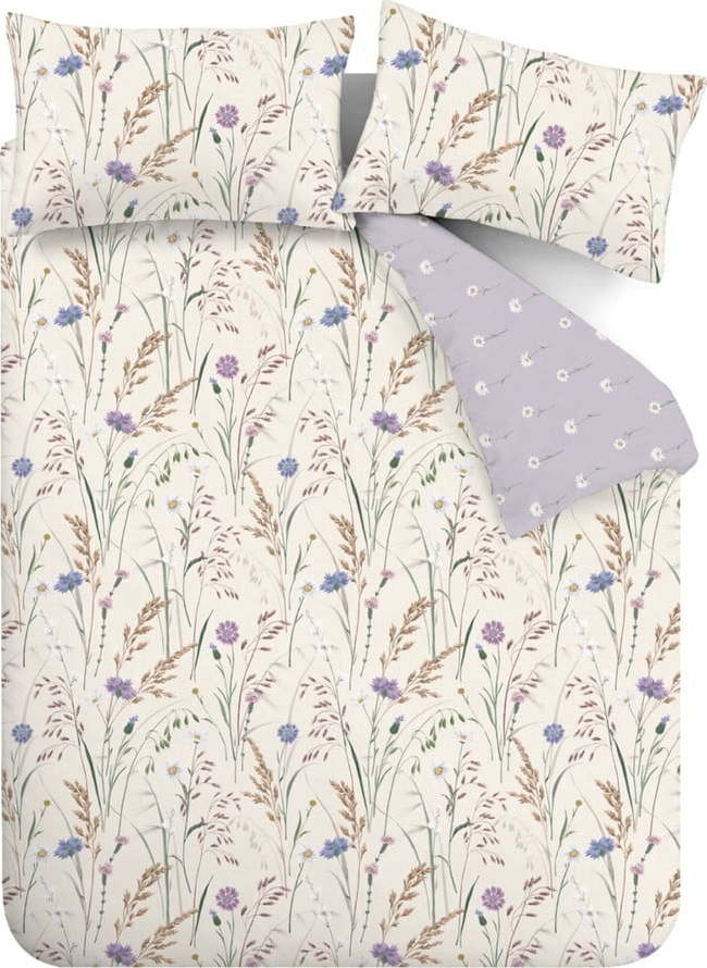 Povlečení na jednolůžko v levandulové a béžové barvě 135x200 cm Grasmere – Catherine Lansfield