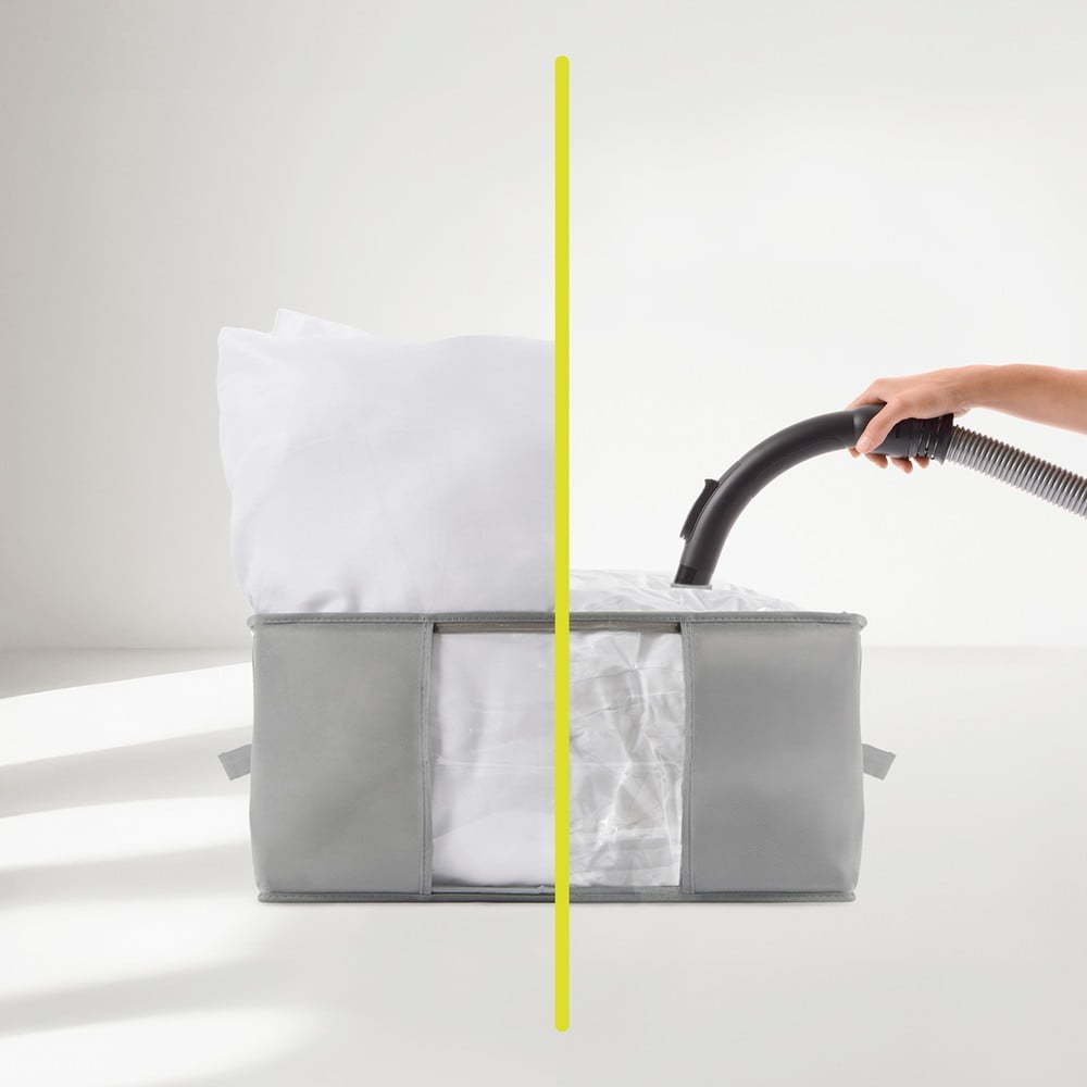 Vakuový plastový úložný box na oblečení 40x40x25 cm – Homéa