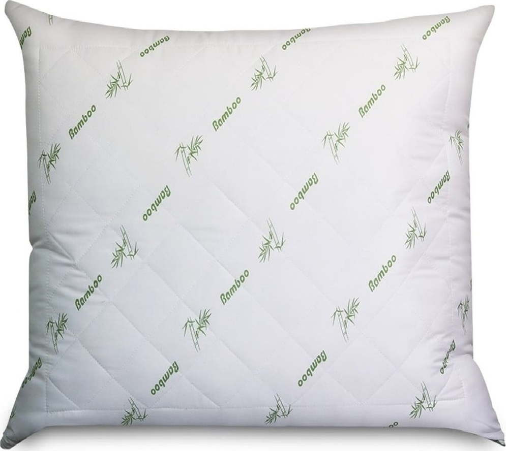 Bílý polštář Good Morning Bamboo, 75x75 cm