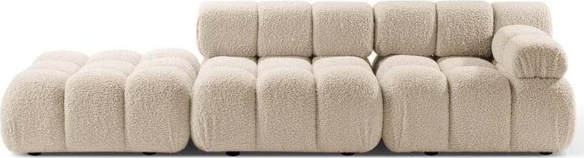 Béžová modulární pohovka z textilie bouclé 288 cm Bellis – Micadoni