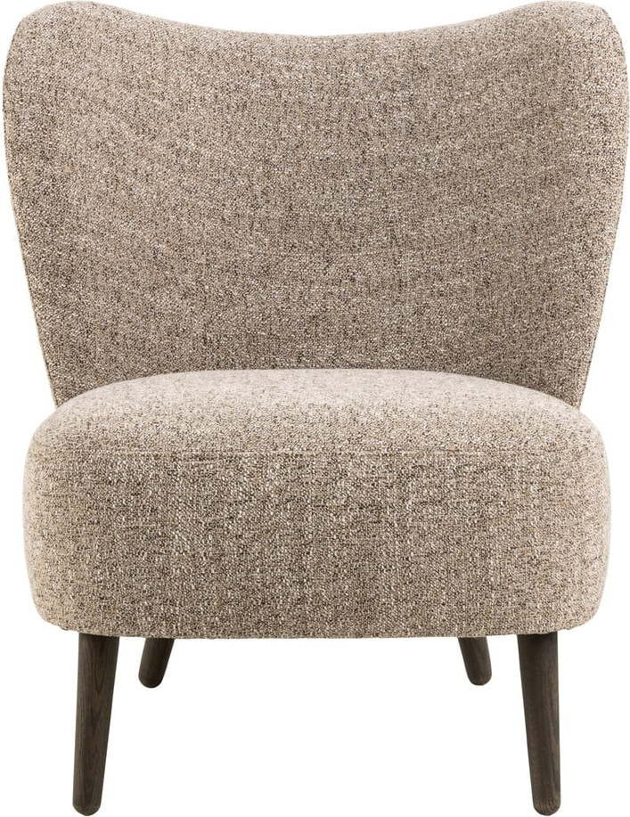 Béžové křeslo z textilie bouclé Elmont – Actona