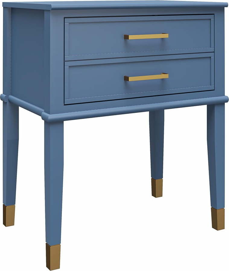 Modrý noční stolek Westerleigh – CosmoLiving by Cosmopolitan