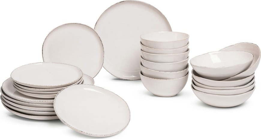 Kameninová jídelní sada 24 ks Snow Heart – Bonami Essentials