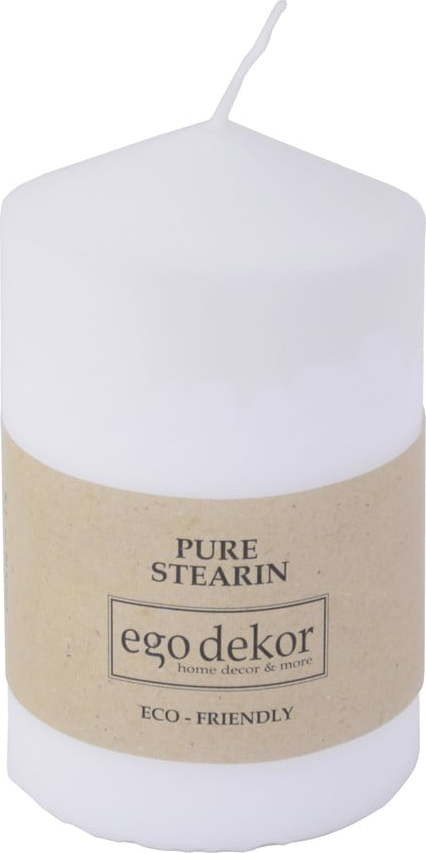 Bílá svíčka Eco candles by Ego dekor Top, doba hoření 25 h