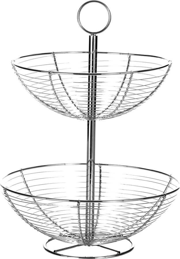 Dvoupatrový stojan z kovu Casa Selección Baker, výška 41 cm