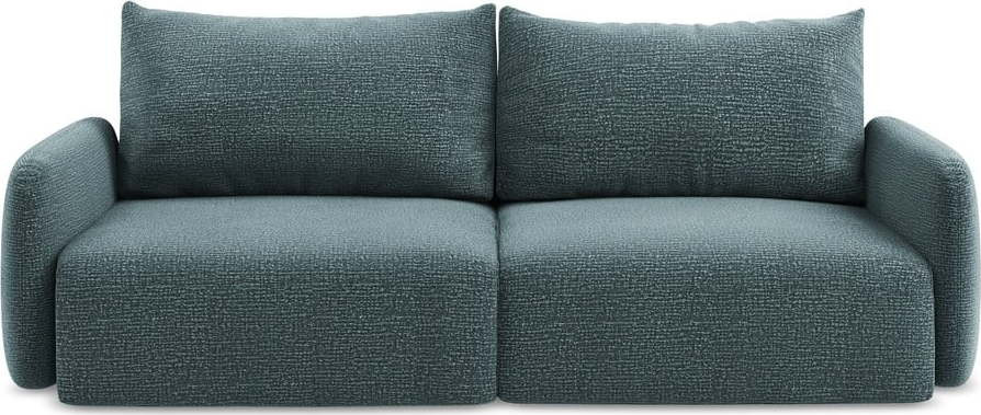 Tyrkysová rozkládací/s úložným prostorem pohovka 238 cm Kalena – Makamii