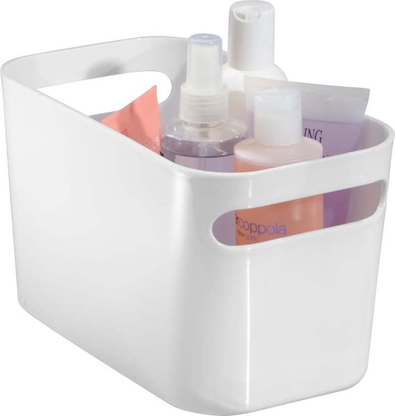 Bílý úložný koš iDesign Una, 25,4 x 15,24 x 12,7 cm