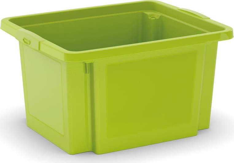 Zelený plastový úložný box 42x35x23 cm H-Box S – KIS