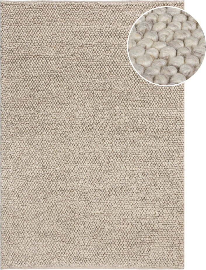 Světle šedý ručně tkaný koberec s příměsí vlny 80x150 cm Minerals – Flair Rugs