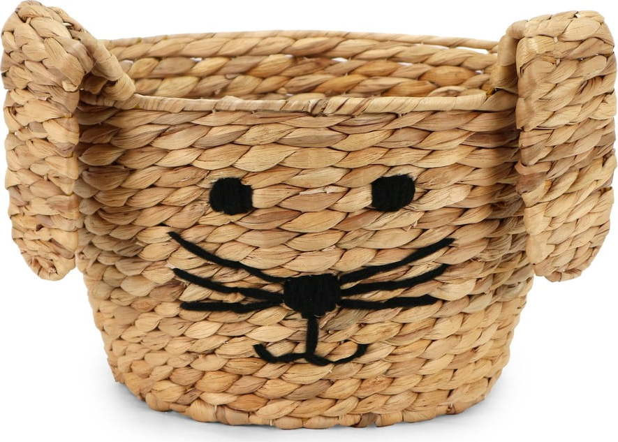 Dětský koš na hračky z vodního hyacintu v přírodní barvě ø 35x26 cm Rabbit – Compactor