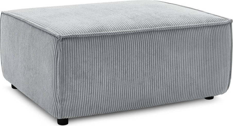 Světle šedý manšestrový taburet Nihad – Bobochic Paris