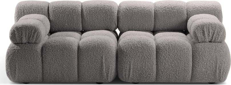 Světle šedá modulární pohovka z textilie bouclé 188 cm Bellis – Micadoni Home