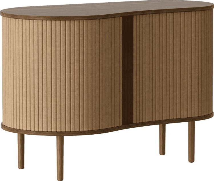 Hnědo-světle hnědá komoda v dekoru dubu s posuvnými dveřmi 100x67x50 cm Audacious – UMAGE