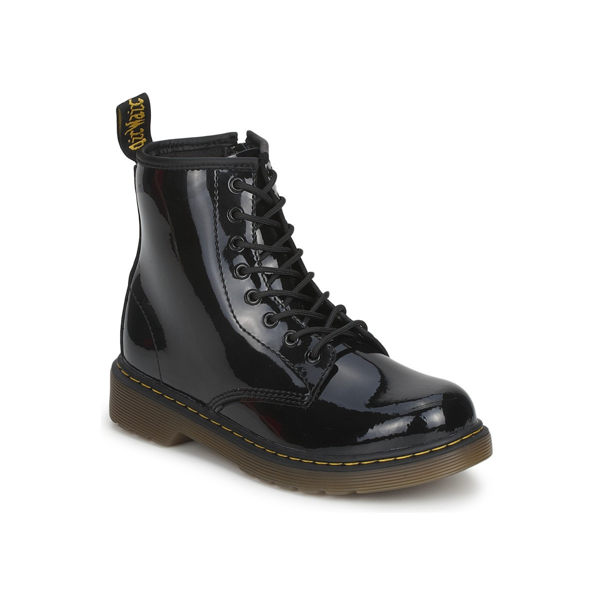 Dr. Martens  JR BLACK PATENT LAMPER  Černá