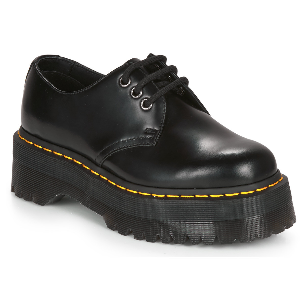Dr. Martens  1461 QUAD BLACK POLISHED SMOOTH  Černá