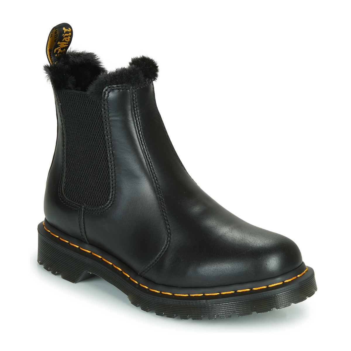 Dr. Martens  2976 LEONORE DARK GREY ATLAS  Černá
