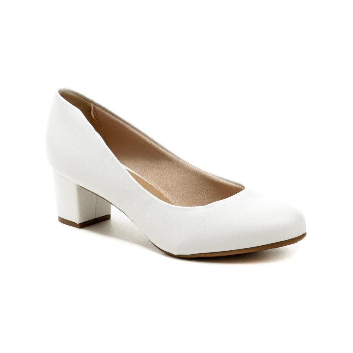 Beira Rio  4777-409 bílé dámské lodičky na podpatku  Bílá