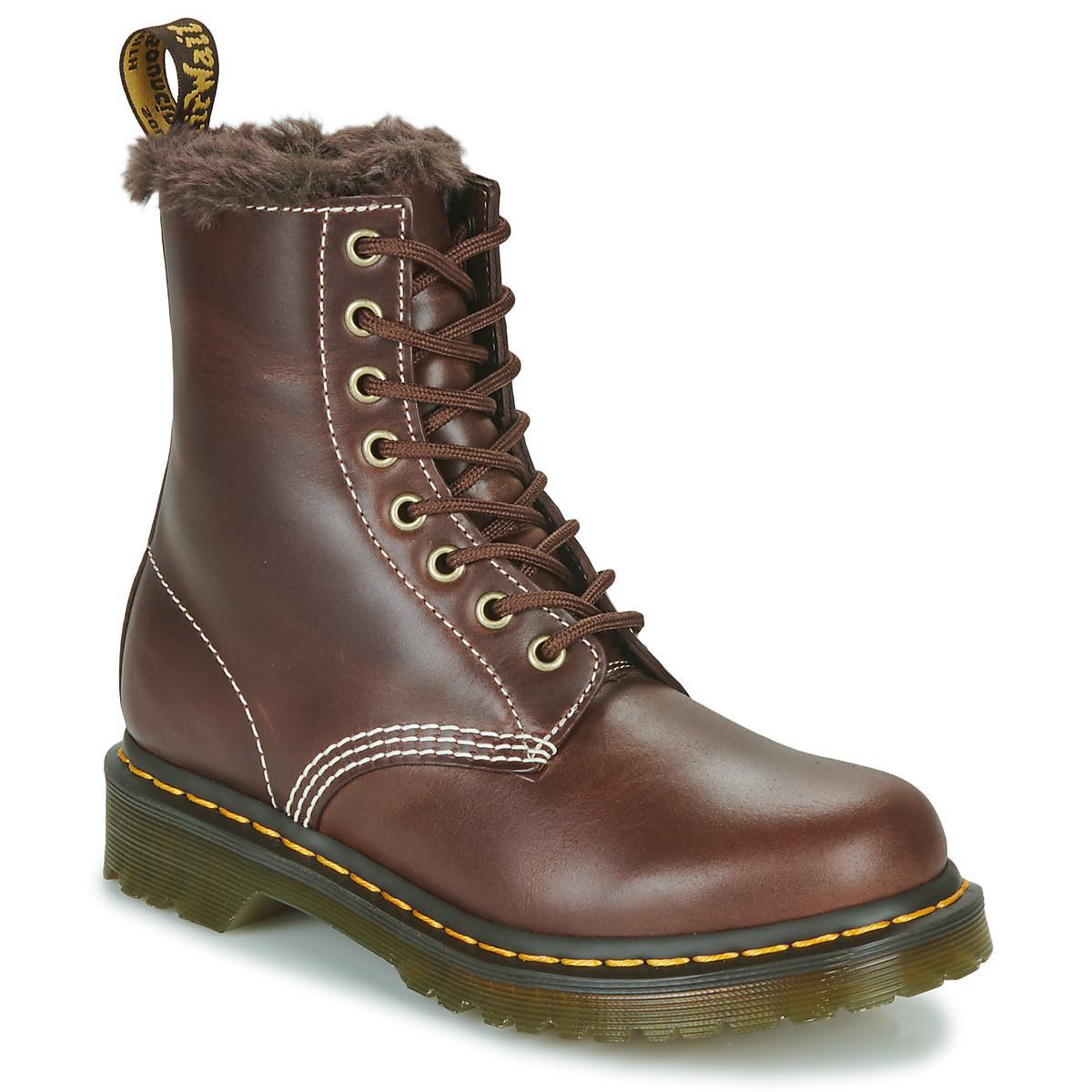 Dr. Martens  1460 SERENA DARK BROWN CLASSIC PULL UP  Hnědá