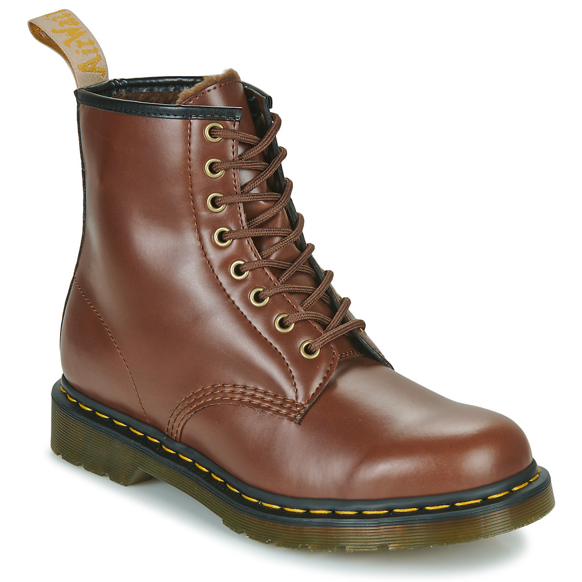 Dr. Martens  VEGAN 1460 BROWN NORFOLK  Hnědá