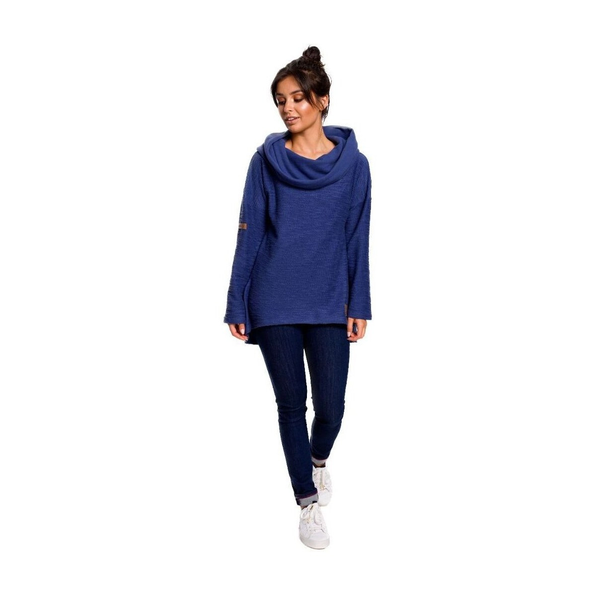 Bewear  Dámská mikina s kapucí Meinolf B131 tmavě modrá  Tmavě modrá
