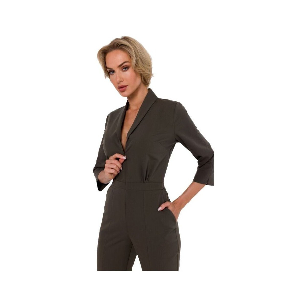 Made Of Emotion  Dámský overal Andrenna M751 khaki  Zelená