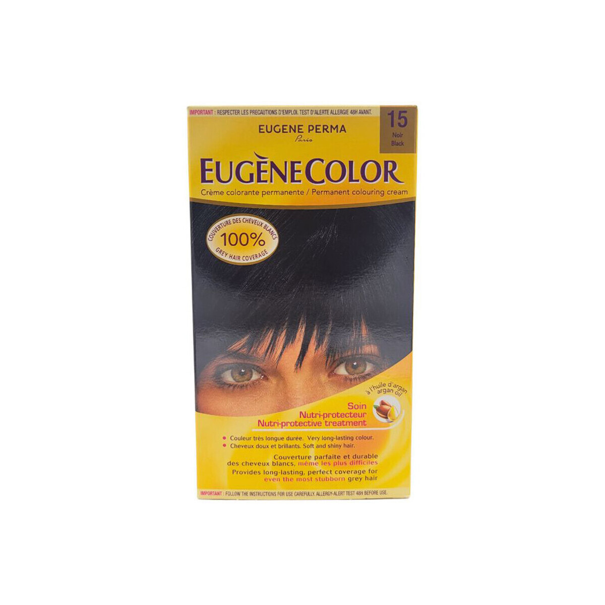 Eugene Perma  Permanent Coloring Cream Eugènecolor - 15 Noir  Černá