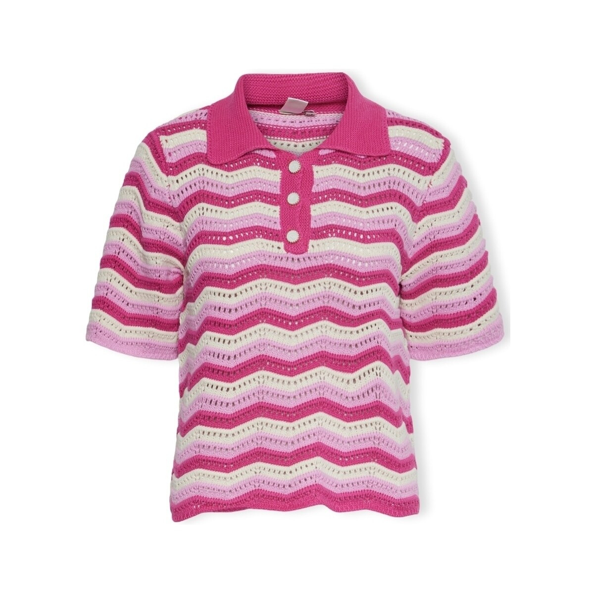 Y.a.s  YAS Furo Knit S/S - Birch/Pastel Lavender  Růžová